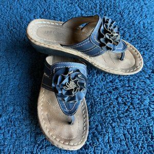 Cliff's dark blue leather sandals size 9